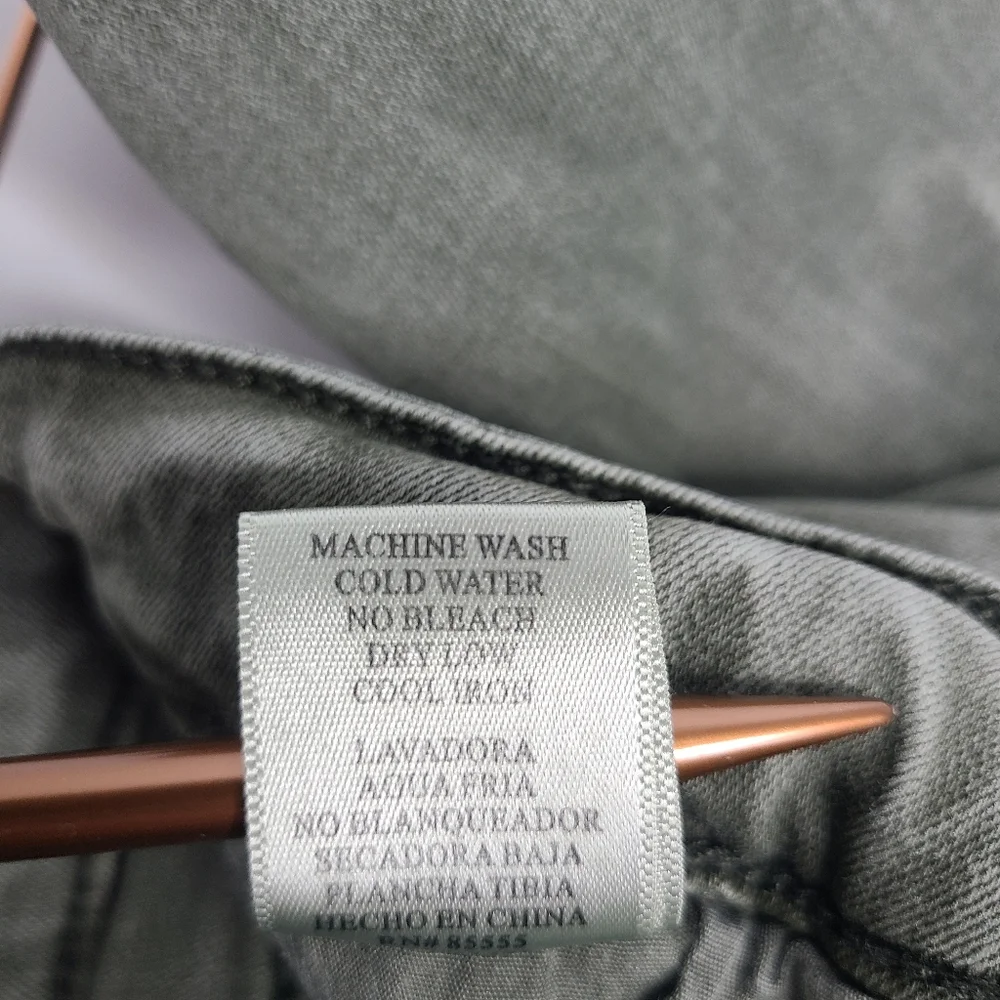 Pistola Audrey Pants Moto Detail Skinny Knit Olive Green Size 26 - Picture 10 of 10